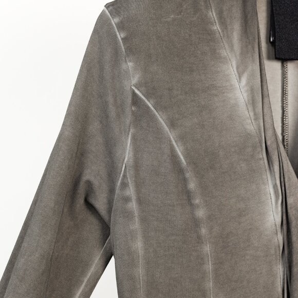 Rundholz Distressed Brown Grey Ombre Rounded Hem Cardigan, Size S - Picture 5 of 13